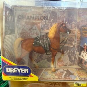 Breyer Chestnut Horse with Black Saddle